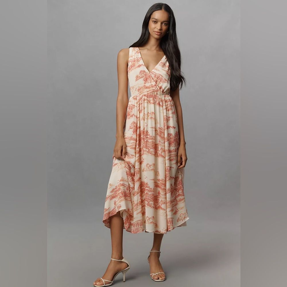 Reformation Farah Sleeveless V-Neck Midi Dress NWT